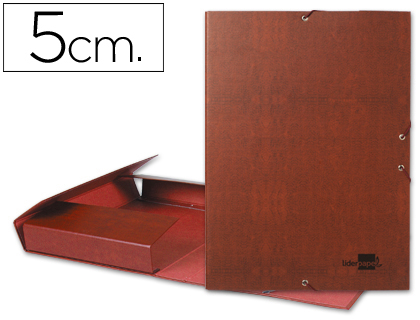 LIDERPAPEL - CARPETA PROYECTOS FOLIO LOMO 50MM Cartón FORRADO CUERO (Ref.PY52)