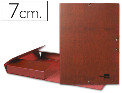 LIDERPAPEL - CARPETA PROYECTOS FOLIO LOMO 70MM Cartón FORRADO CUERO (Ref.PY72)