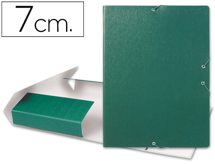 LIDERPAPEL - CARPETA PROYECTOS FOLIO LOMO 70MM Cartón GOFRADO VERDE (Ref.PJ76)