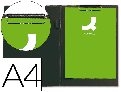 Q-CONNECT - CARPETA MINICLIPS PLASTICO DIN A4 NEGRA (Ref.KF01300)