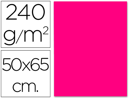 LIDERPAPEL - CARTULINA 50X65 CM 240G/M2 FUCSIA (Ref.CX08)