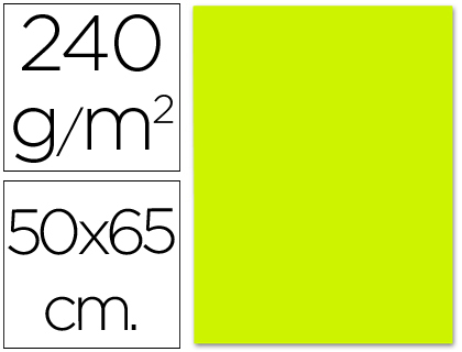 LIDERPAPEL - CARTULINA 50X65 CM 240G/M2 VERDE PISTACHO (Ref.CX41)