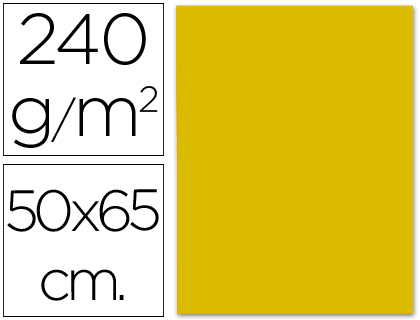 LIDERPAPEL - CARTULINA 50X65 CM ORO 240 GR UNIDAD (Ref.CX18)