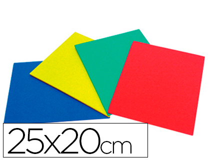 LIDERPAPEL - CAUCHO COLOR PLANCHA 25X20CM -BOLSA DE CUATRO (Ref.CC01)