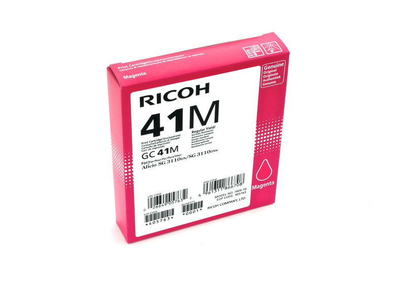 RICOH - Cartuchos ORIGINALES Inyección De Tinta 41M Magenta (Ref.405763)