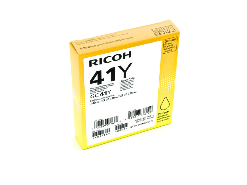 RICOH - Cartuchos ORIGINALES Inyección De Tinta GC-41Y Amarillo 2.200pg (Ref.405764)
