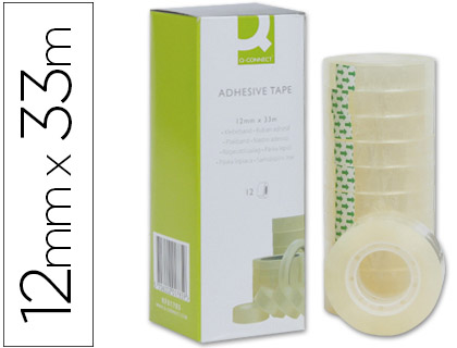 Q-CONNECT - CINTA ADHESIVA 33 MT X 12 MM (Ref.KF01785)
