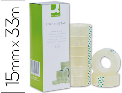 Q-CONNECT - CINTA ADHESIVA 33 MT X 15 MM (Ref.KF01787)