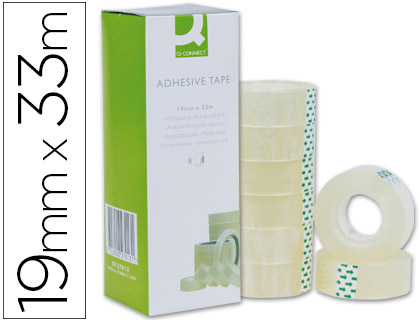 Q-CONNECT - CINTA ADHESIVA 33 MT X 19 MM (Ref.KF27013)