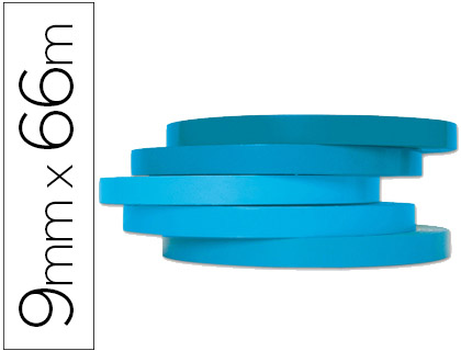 Q-CONNECT - CINTA ADHESIVA 66M X 9MM AZUL PARA CERRAR BOLSAS (Ref.KF10854)