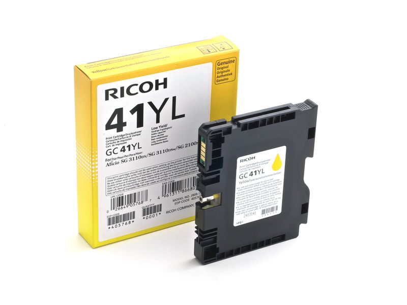 RICOH - Cartuchos ORIGINALES Inyección De Tinta 41YL Amarillo (Ref.405768)