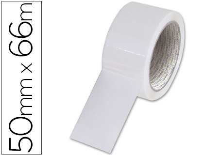Q-CONNECT - CINTA ADHESIVA POLIPROPILENO BLANCA 66 MT X 50 MM -PARA EMBALAJE (Ref.KF02901)