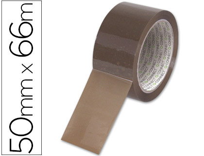 Q-CONNECT - CINTA ADHESIVA POLIPROPILENO HAVANA 66 MT X 50 MM -PARA EMBALAJE (Ref.KF27010)