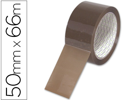 Q-CONNECT - CINTA ADHESIVA POLIPROPILENO HAVANA 66 MT X 50 MM -PARA EMBALAJE BAJO RUIDO (Ref.KF04381)