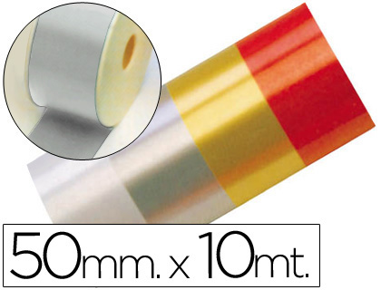 CINTA FANTASIA 10 MT X 50 MM PLATA (Ref.2410-05)