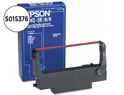 EPSON - CINTA IMPRESORA -NEGRO/ROJO ERC-38BR (Ref.C43S015376)