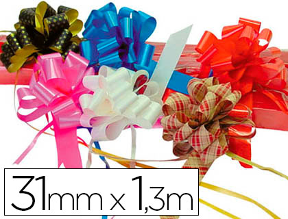 CINTA PARA HACER LAZOS ROJO 130 CM X 31 MM -UNIDAD (Ref.2200-20)