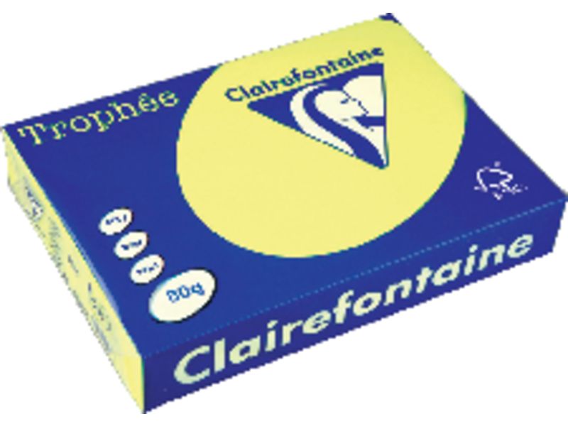 TROPHÉE - Papel multifunción color 500h 80 g. A4 Amarillo FSC (Ref.2977C)