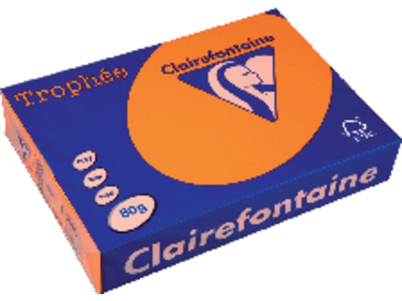 TROPHÉE - Papel multifunción color 500h 80 g. A4 Naranja FSC (Ref.2978C)