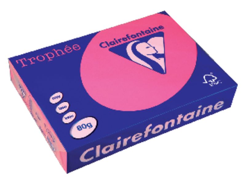 TROPHÉE - Papel multifunción color 500h 80 g. A4 Fucsia (Ref.1771C)