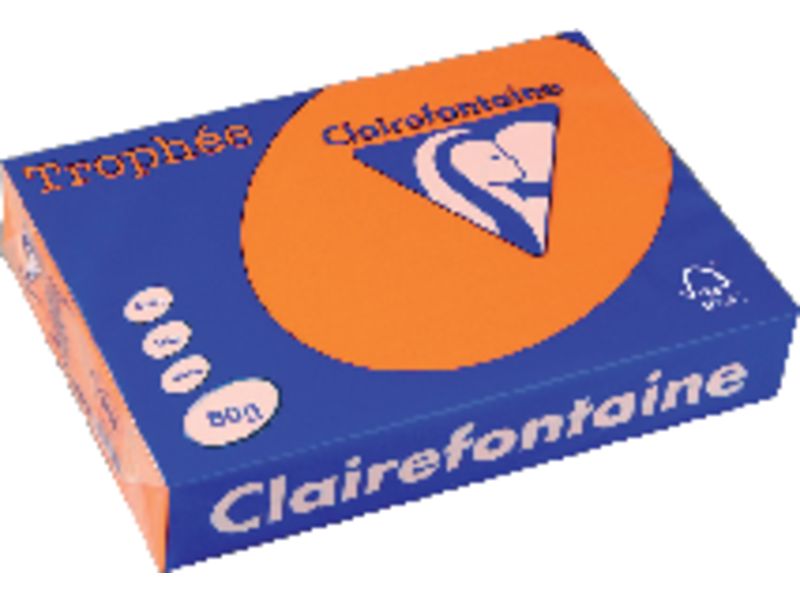 TROPHÉE - Papel multifunción color 500h 80 g. A4 Naranja FSC (Ref.1761C)