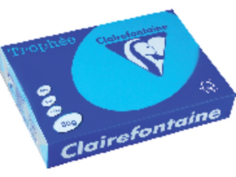 TROPHÉE - Papel multifunción color 500h 80 g. A4 Turquesa FSC (Ref.1781C)