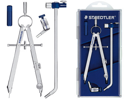 STAEDTLER - COMPAS MICROMETRICO CON ALARGADERA TUBO DE MINAS ADAPTADOR UNIVERSAL DE ROSCA MARS 551 (Ref.55102)