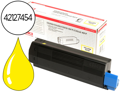 OKI - Toner Laser ORIGINALES Amarillo (Ref.42127454)