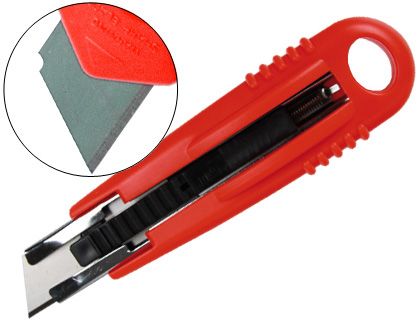 Q-CONNECT - CUTER DE SEGURIDAD CON CUCHILLA RETRACTIL (Ref.KF14624)