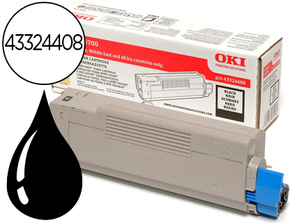 OKI - Toner Laser ORIGINALES Negro (Ref.43324408)