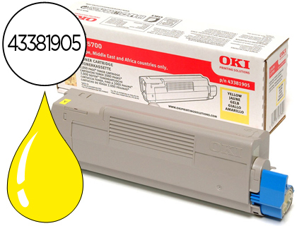OKI - Toner Laser ORIGINALES Amarillo 2.000pg (Ref.43381905)