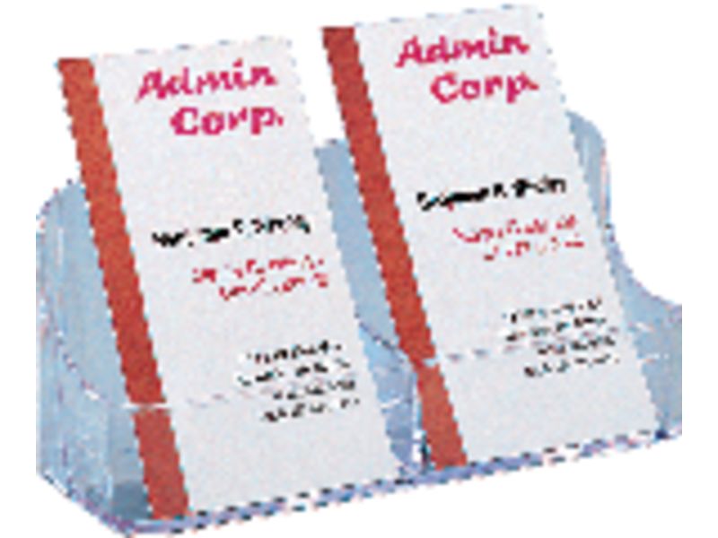 DEFLECTO - Portatarjetas Sobremesa Transparente 124x41x27 mm (Ref.70401)