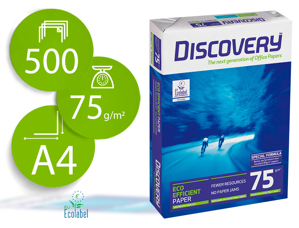 DISCOVERY - Papel Multifunción PAQUETE 500h - 75g. DIN A4 (Ref.0567SW)