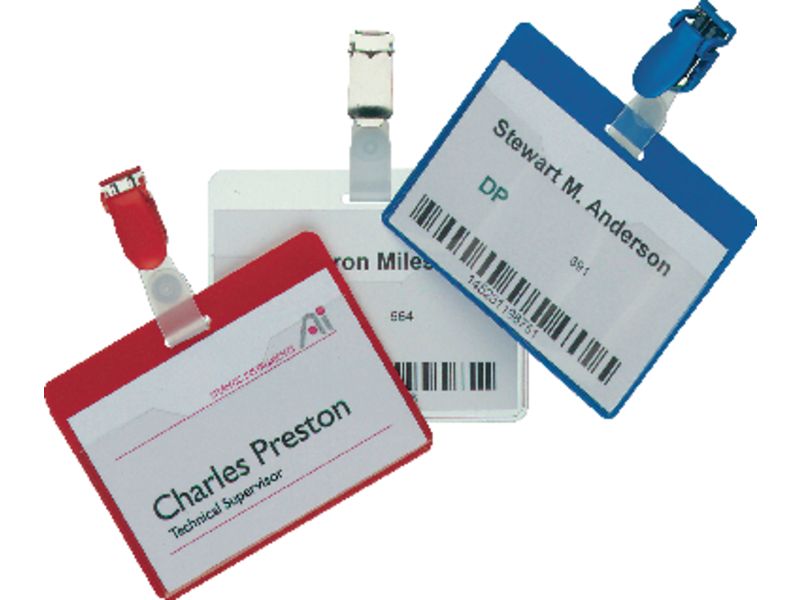 DURABLE - Identificador con clip Caja 25 ud 60X90 mm Azul (Ref.8106-06)