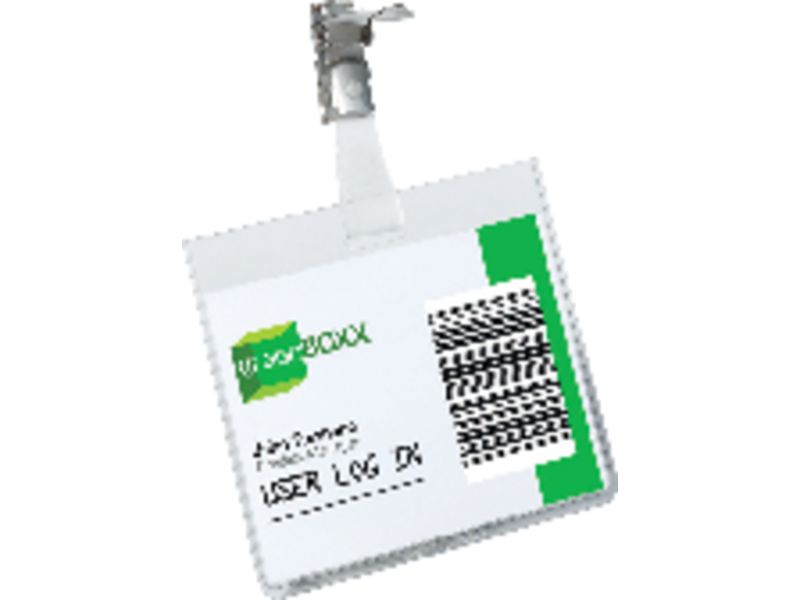 DURABLE - Portanombres Transparente Con clip giratorio (Ref.8003-19)