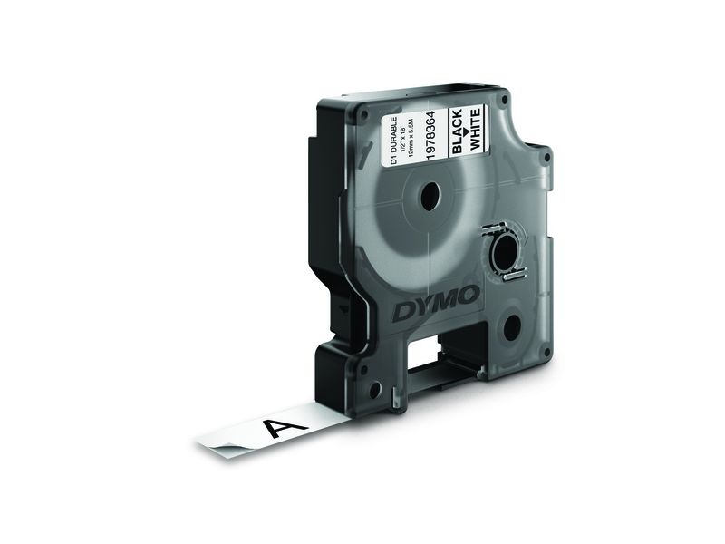 DYMO - Cinta D1 Durable negro sobre blanco 12mm.x5,5m (Ref.1978364)