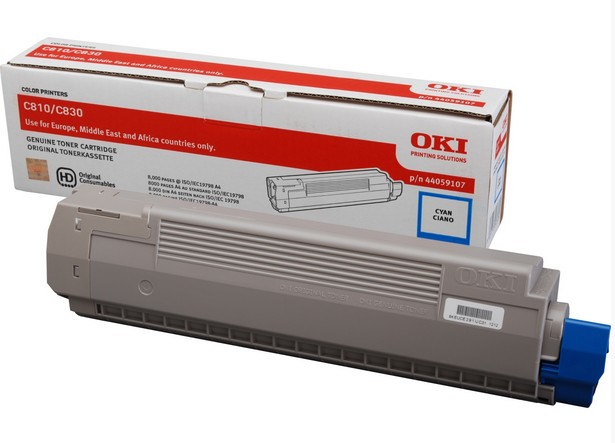 OKI - Toner Laser ORIGINALES Cyan 8.000pg (Ref.44059107)