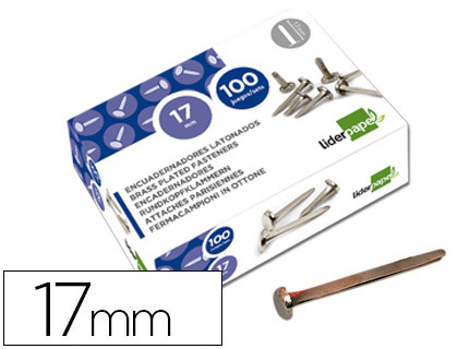 LIDERPAPEL - ENCUADERNADORES N.2 17 MM CAJA DE 100 (Ref.FS10)