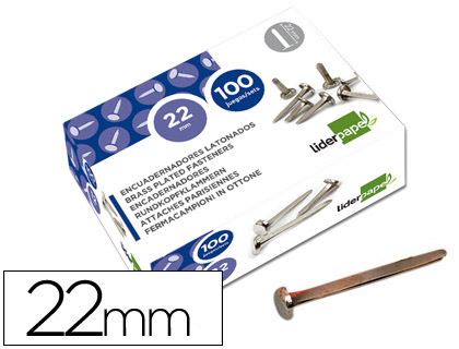 LIDERPAPEL - ENCUADERNADORES N.4 22 MM -CAJA DE 100 (Ref.FS12)