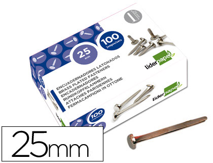 LIDERPAPEL - ENCUADERNADORES N.5 25 MM -CAJA DE 100 (Ref.FS13)