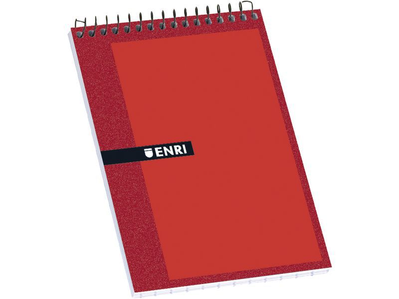 ENRI - Bloc notas 80h 8º Cuadricula 4x4 Rojo (Ref.100302808)