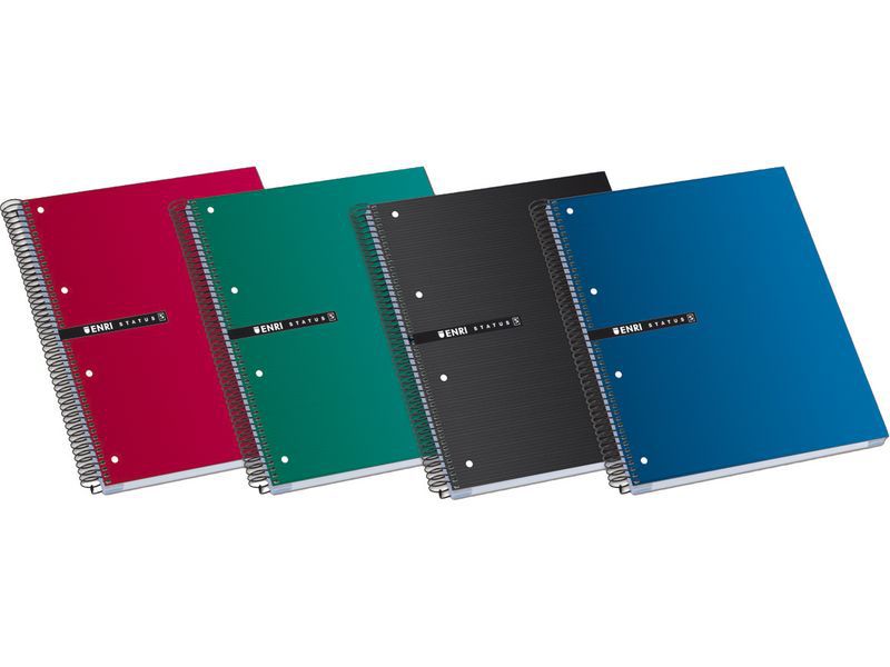 ENRI - Cuaderno 4ud 160h A5+ Cuadricula 5x5 Surtido (Ref.100435751)