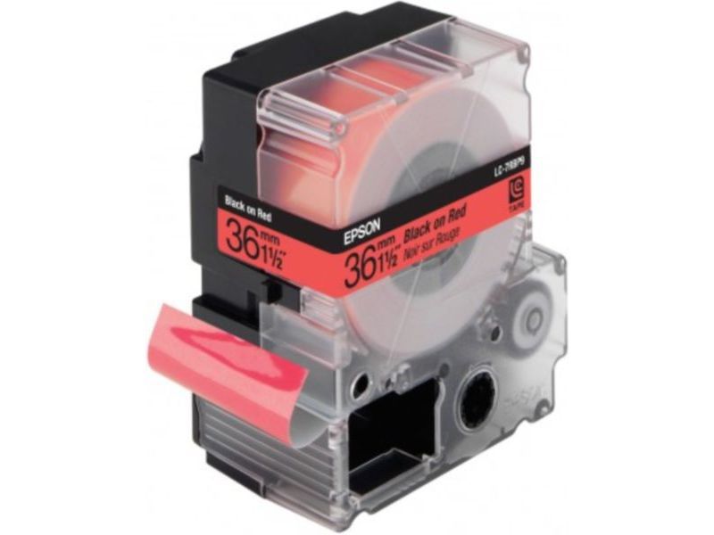 EPSON - Cintas rotulacion LC-7RBP9 36 mm Negro/Rojo pastel (Ref.C53S628401)