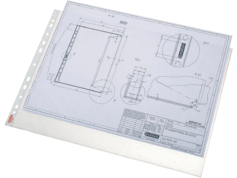 ESSELTE - Funda 10ud A3 apaisada Piel de naranja Apertura superior (Ref.47182)