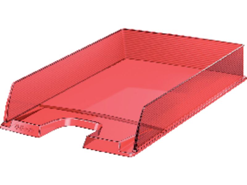 ESSELTE - Bandeja de Sobremesa Europost 250X350X65 Roja Poliestireno Apilable (Ref.623601)