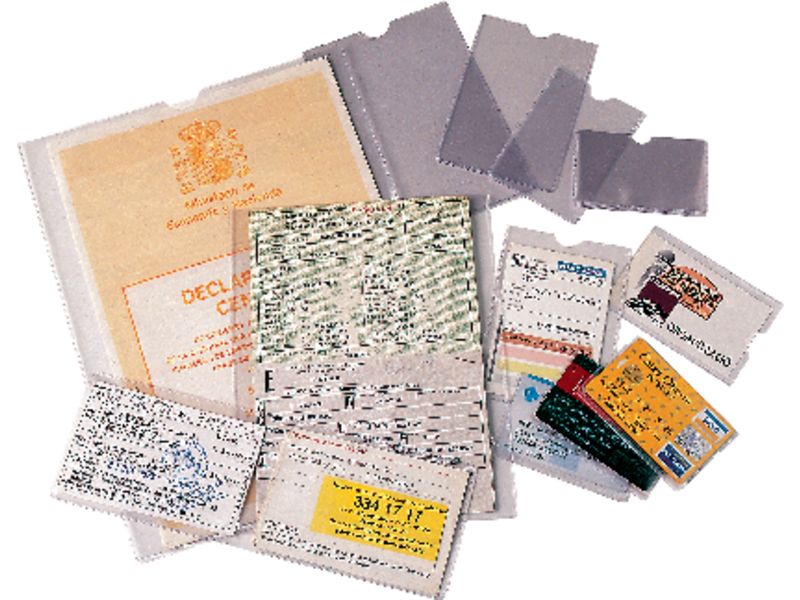 ESSELTE - Fundas portacarnets 87x56 mm 140 micras (Ref.46001)