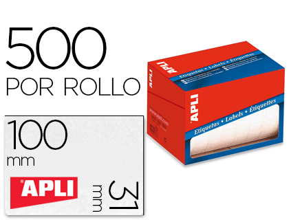APLI - ETIQUETA ADHESIVA TAMAÑO 31X100 MM EN ROLLO DE 500 UNIDADES (Ref.1692)