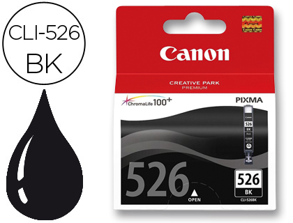 CANON - Cartuchos ORIGINALES Inyección De Tinta CLI-526BK NEGRO (Ref.4540B001)