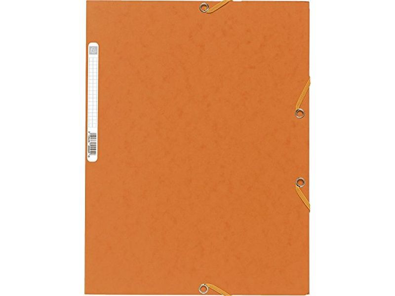 EXACOMPTA - Carpeta C/Gomas 3 sol.,cart.lustrada 400gr,24x32cm para A4,cap.250h.80gr nj vivo (Ref.55504E)