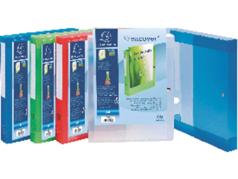 EXACOMPTA - Carpeta de proyectos Krea Cover lomo 40mm Azul Polipropileno A4 Personalizable (Ref.59982E)